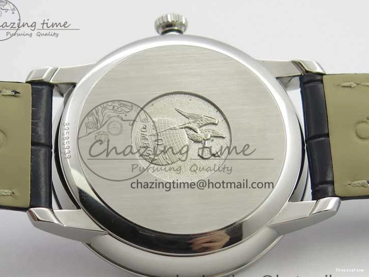 0215 Timeless De Ville Prestige Real PR SS ZF 1:1 Best Edition Gray Dial Blue Markers on Blue Leather Strap MIYOTA 7936